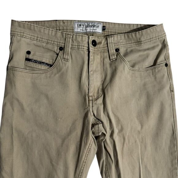 Empyre Men's Skinny Jeans Beige Size 32 Slim Fit 5-Pocket Design - Picture 4 of 7